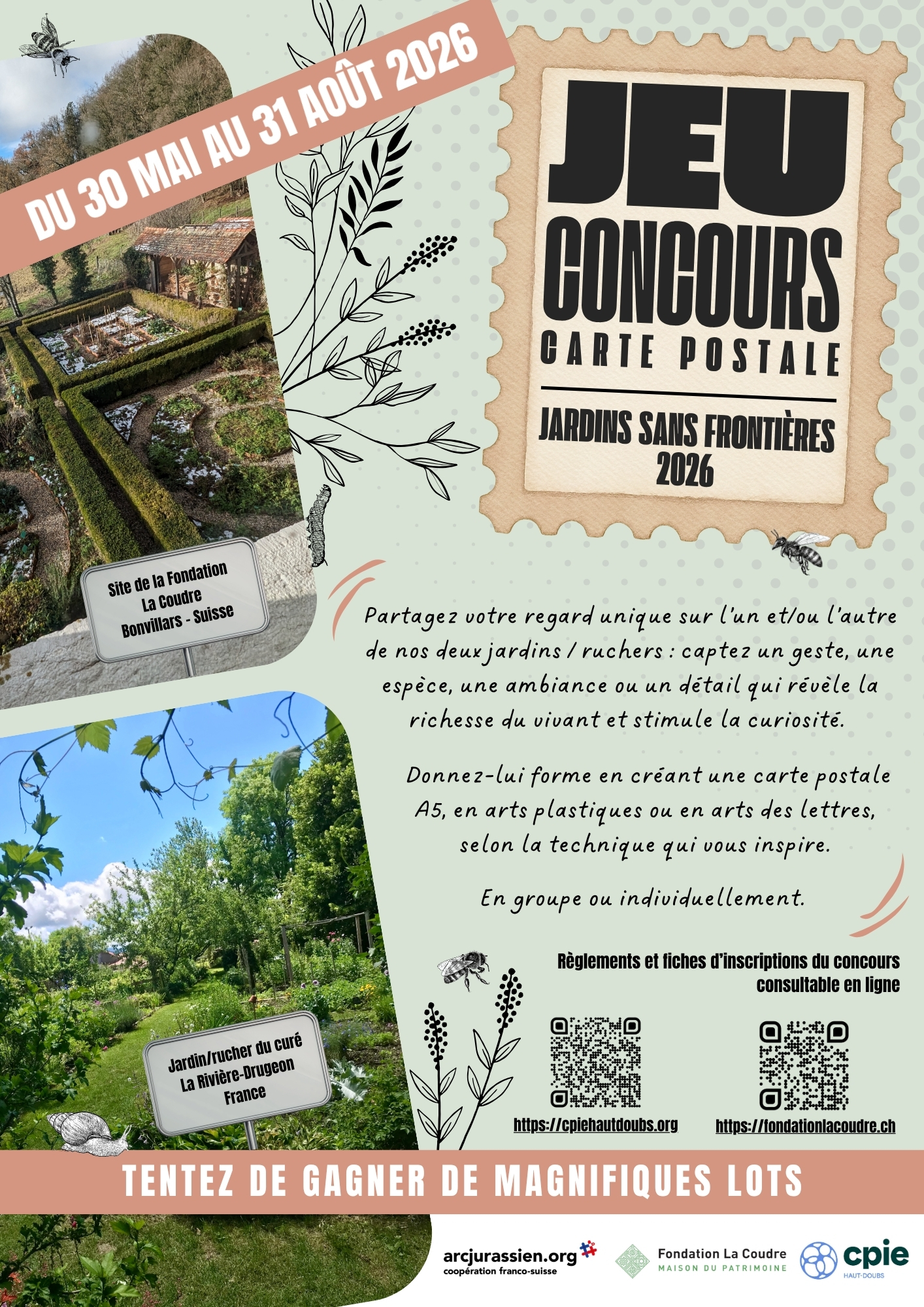 Jeu concours Jardin sans frontières